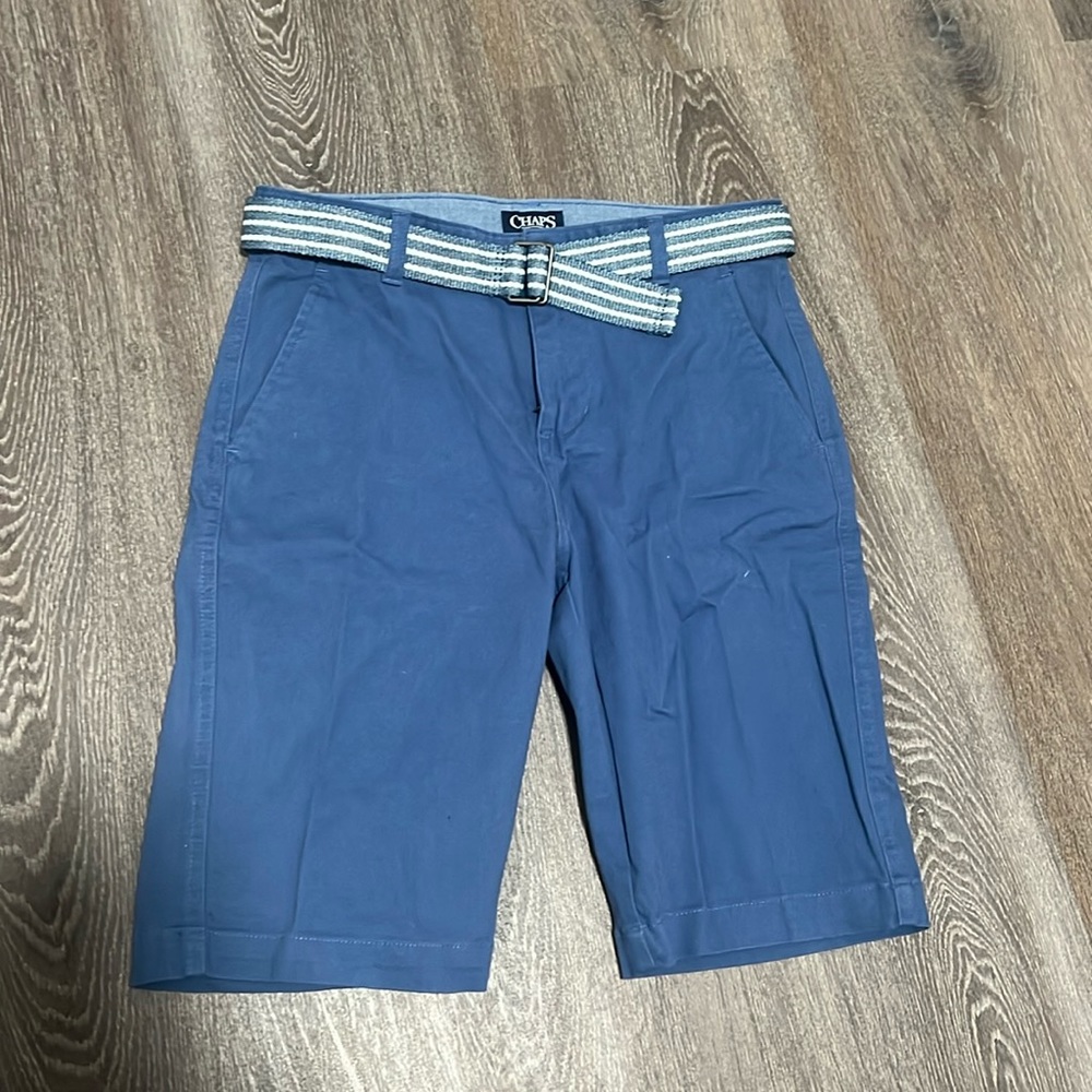 Boys Chaps Blue Dress Shorts